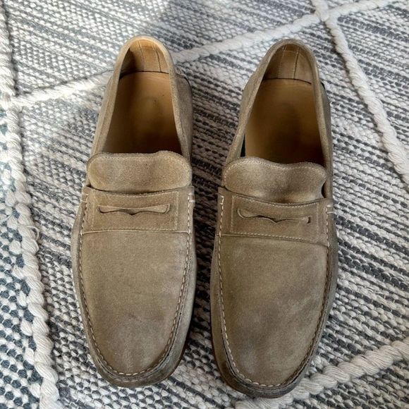 Salvatore Ferragamo Tan Suede Loafers